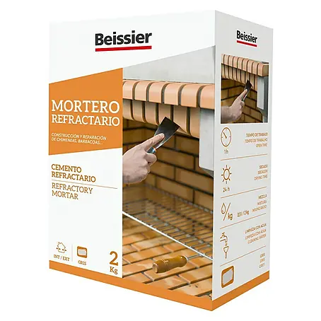 Beissier  Mortero refractario y resistente al fuego