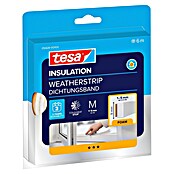 tesa MOLL Schaumstoffdichtung Universal (Weiß, 6 m x 9 mm x 6 mm, Geeignet für: Spaltenbreiten 1 - 5 mm)