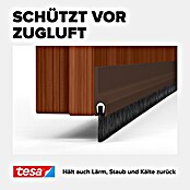 tesa MOLL Türdichtschiene Textil (Braun, 1 m x 43 mm, Geeignet für: Spaltenbreiten bis 15 mm)