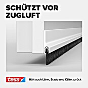 tesa MOLL Türdichtschiene Textil (Weiß, 1 m x 43 mm, Geeignet für: Spaltenbreiten bis 15 mm)