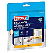 tesa MOLL Schaumstoffdichtung Universal (Weiß, 10 m x 9 mm x 6 mm, Geeignet für: Spaltenbreiten 1 - 5 mm)