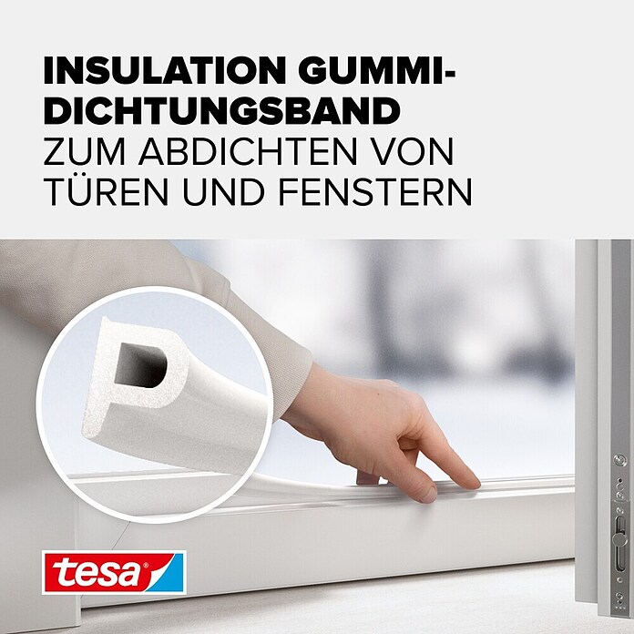 tesa MOLL P-Profildichtung (Weiß, 25 m)
