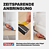 tesa MOLL Türdichtschiene Alu Comfort (Weiß, 1 m x 40 mm, Geeignet für: Spaltenbreiten bis 15 mm)