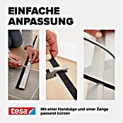 tesa MOLL Türdichtschiene Alu Comfort (Weiß, 1 m x 40 mm, Geeignet für: Spaltenbreiten bis 15 mm)