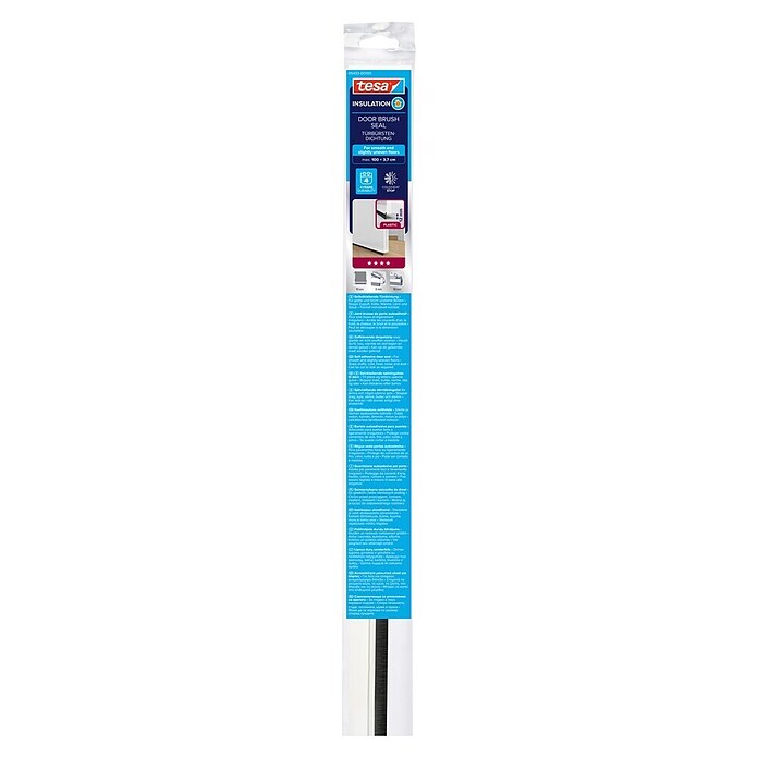 tesa MOLL Türdichtschiene Standard (Weiß, 1 m x 37 mm, Geeignet für: Spaltenbreiten bis 12 mm)