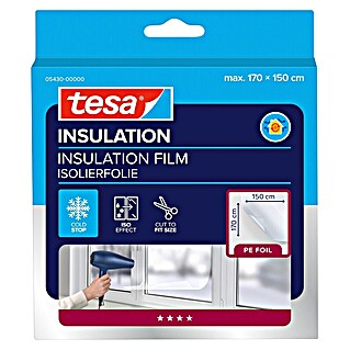 Tesa INSULATION Fensterisolierfolie Thermo Cover (1,7 x 1,5 m, Farblos, Transparent)