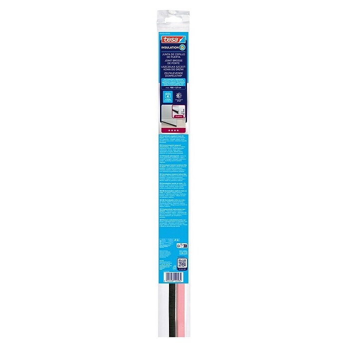 tesa MOLL Türdichtschiene Standard (Transparent, 1 m x 37 mm, Geeignet für: Spaltenbreiten bis 12 mm)