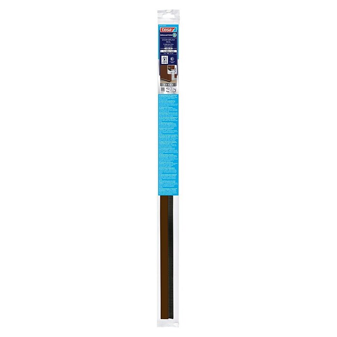 tesa MOLL Türdichtschiene Alu Comfort (Braun, 1 m x 40 mm, Geeignet für: Spaltenbreiten bis 15 mm)