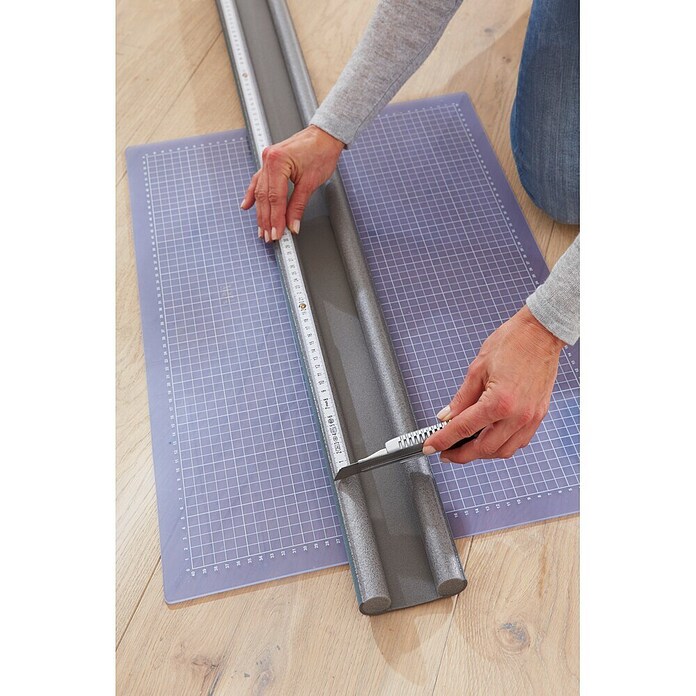 tesa MOLL Türbodendichtung (Grau, 0,95 m x 25 mm, Geeignet für: Glatte Böden)
