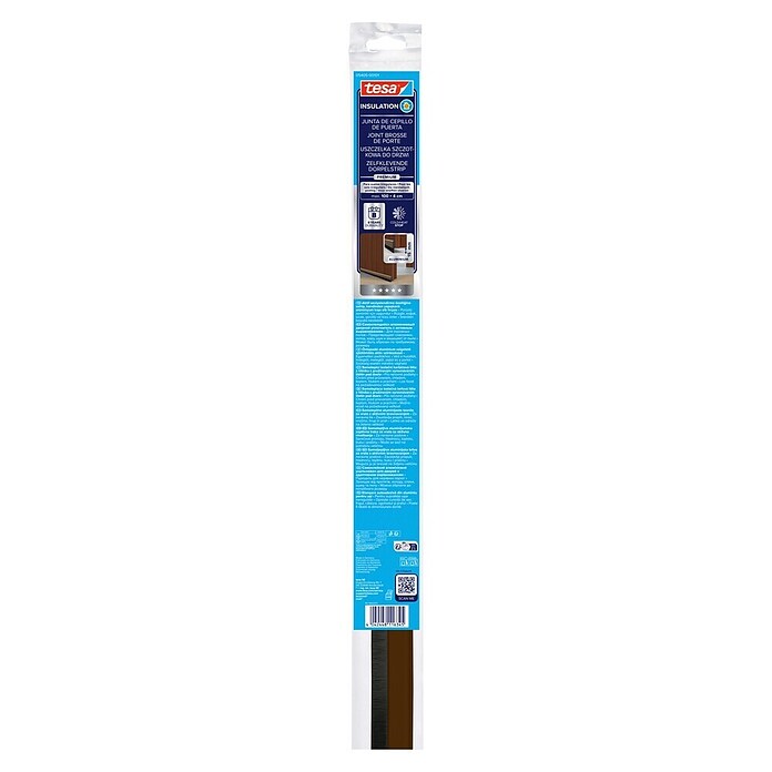 tesa MOLL Türdichtschiene Alu Comfort (Braun, 1 m x 40 mm, Geeignet für: Spaltenbreiten bis 15 mm)