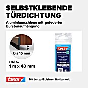 tesa MOLL Türdichtschiene Alu Comfort (Braun, 1 m x 40 mm, Geeignet für: Spaltenbreiten bis 15 mm)