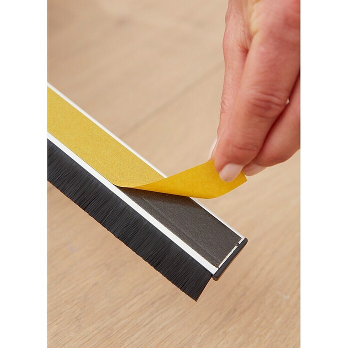 tesa MOLL Türdichtschiene Alu Comfort (Weiß, 1 m x 40 mm, Geeignet für: Spaltenbreiten bis 15 mm)