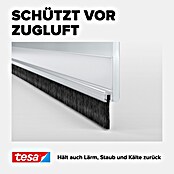 tesa MOLL Türdichtschiene Standard (Transparent, 1 m x 37 mm, Geeignet für: Spaltenbreiten bis 12 mm)