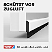 tesa MOLL Türdichtschiene Alu Comfort (Weiß, 1 m x 40 mm, Geeignet für: Spaltenbreiten bis 15 mm)