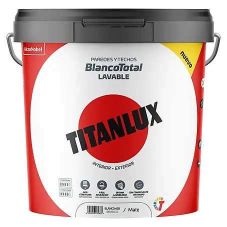 Titanlux  Pintura para paredes y techos Blanco Total