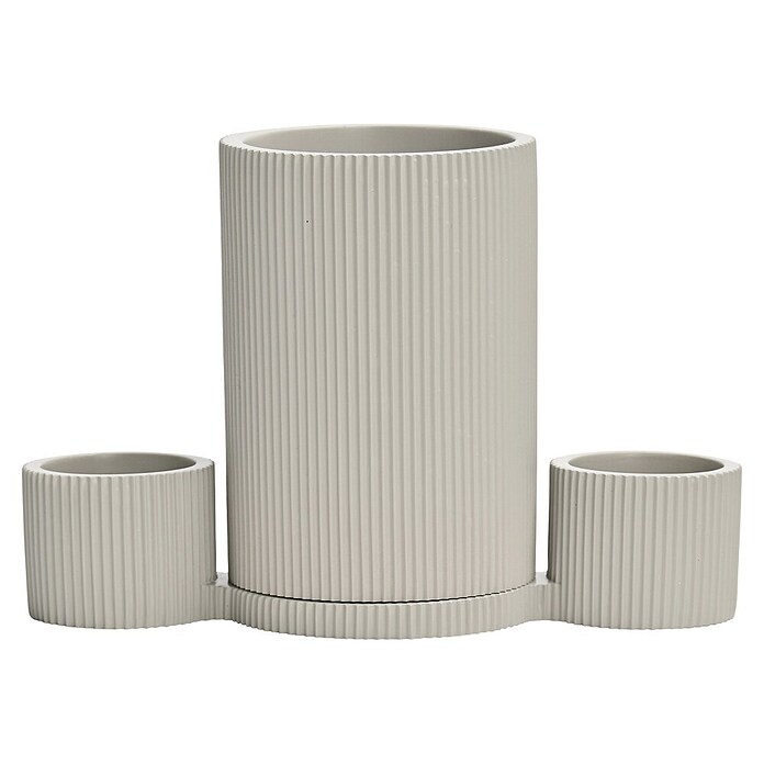 Camargue Saphira Zahnputzbecher Zahnbürstenstation (Polyresin, Beige) | BAUHAUS