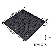 Mosaikfliese Quadrat Uni AT 891 (33 x 30,2 cm, Schwarz, Matt)