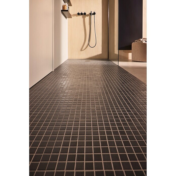 Mosaikfliese Quadrat Uni AT 891 (33 x 30,2 cm, Schwarz, Matt)