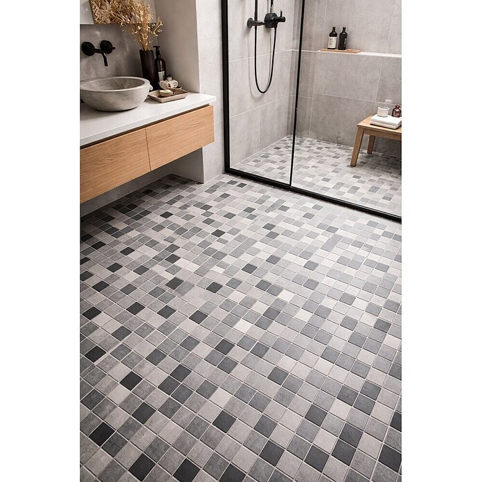 Mosaikfliese Quadrat Mix CD 212 (30,6 x 30,6 cm, Grau, Matt)