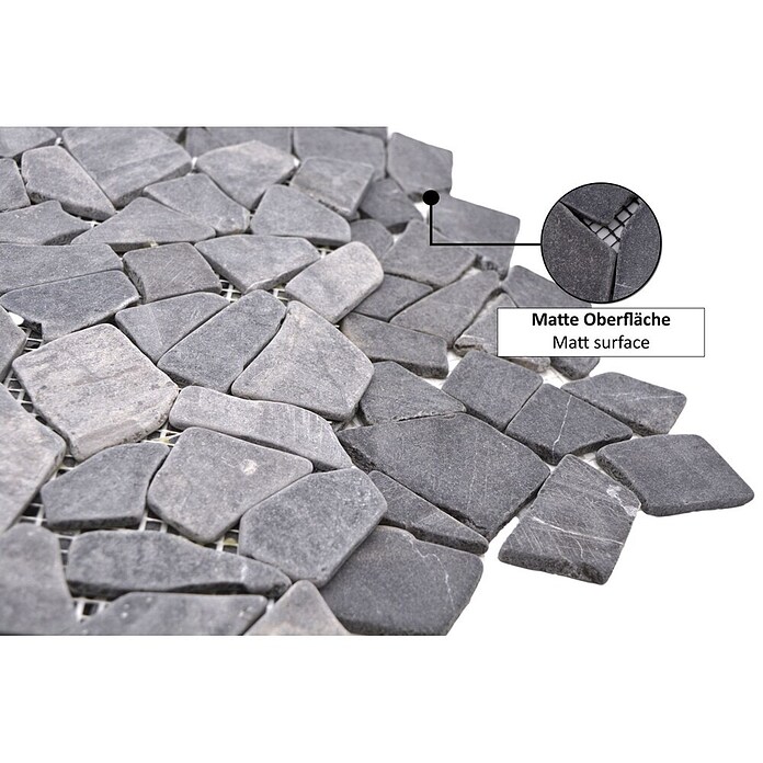 Mosaikfliese Uni CIOT 30/120 (30,5 x 30,5 cm, Schwarz, Matt)