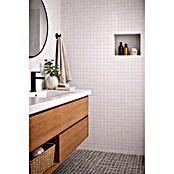 Mosaikfliese Uni B 140 (33 x 30,2 cm, Weiß, Matt)
