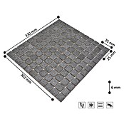 Mosaikfliese Quadrat AT 900 (33 x 30,2 cm, Grau, Matt)