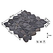 Mosaikfliese Uni CIOT 30/120 (30,5 x 30,5 cm, Schwarz, Matt)