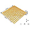 Mosaikfliese Quadrat Crystal Uni CM 4GO10 (30 x 30 cm, Gold, Glänzend)