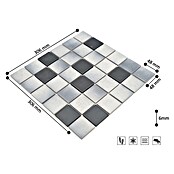 Mosaikfliese Quadrat Mix CD 212 (30,6 x 30,6 cm, Grau, Matt)