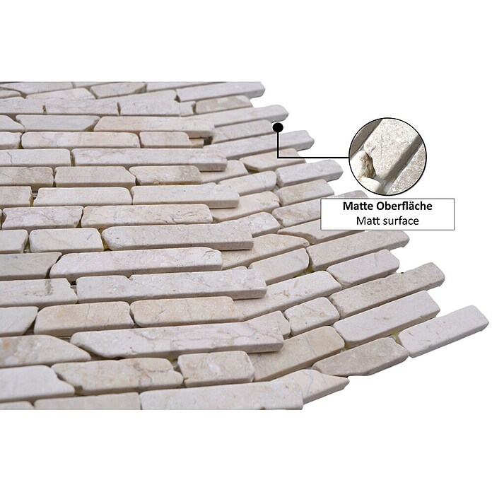 Mosaikfliese Biancone MOS BRICK 105 (30,5 x 30,5 cm, Beige, Matt)