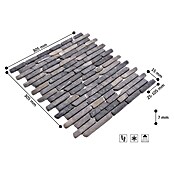 Mosaikfliese Marquina MOS BRICK 125 (30,5 x 30,5 cm, Schwarz, Matt)