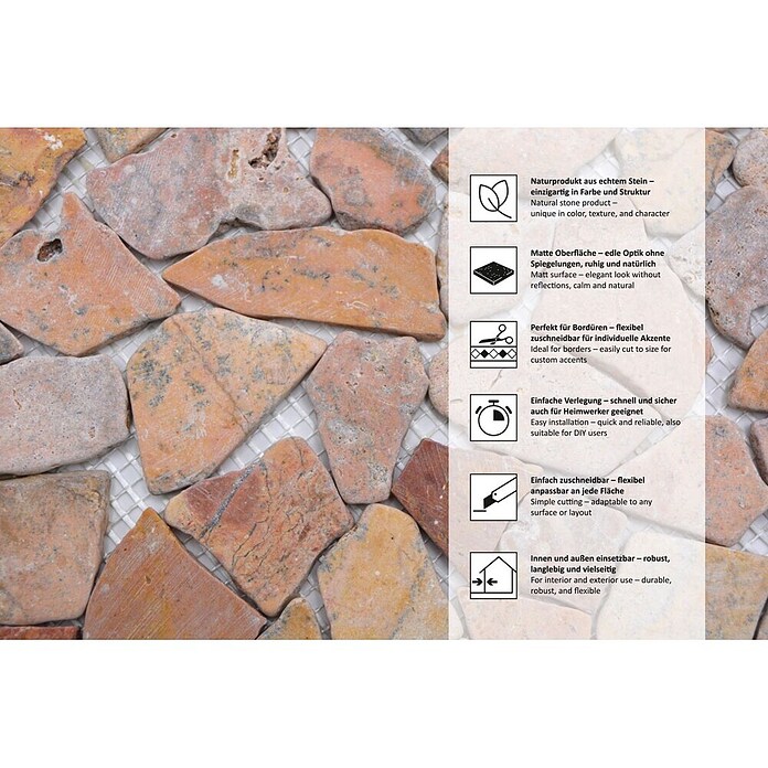 Mosaikfliese Uni CIOT 30/140 (30,5 x 30,5 cm, Rot, Matt)