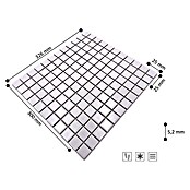 Mosaikfliese Quadrat Uni B100 (33 x 30,2 cm, Keramik, Weiß)