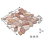 Mosaikfliese Mix CIOT 30/130 (30,5 x 30,5 cm, Rot/Weiß, Matt)