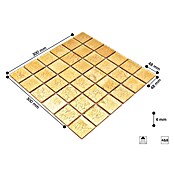 Mosaikfliese Quadrat Crystal Uni CM 4GO20 (30 x 30 cm, Gold, Glänzend)
