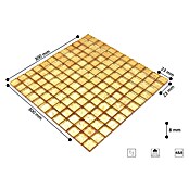 Mosaikfliese Quadrat Crystal Uni XCM 8GO15 (30 x 30 cm, Gold, Glänzend)