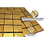Mosaikfliese Quadrat Crystal Uni XCM 8GO25 (30 x 30 cm, Gold, Glänzend)