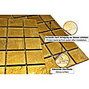 Mosaikfliese Quadrat Crystal Uni CM 4GO20 (30 x 30 cm, Gold, Glänzend)