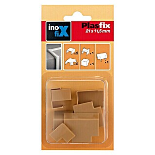 Inofix Plasfix Kit de accesorios para canaleta (Roble, An x Al: 2,1 x 1,15 cm, 7 ud.)