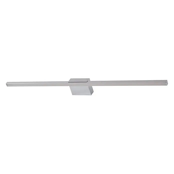 Lucande Wandleuchte Kivana - chrom / silber, chrom / silber - Eine schlanke, lineare LED-Wandleuchte in Silbermetallic-Finish, ideal für Badezimmerspiegel oder moderne Interieurs.