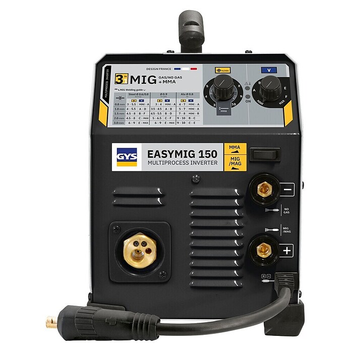 Gys Schweißgerät 3 in 1 Easymig 150 (Geeignet für: Schutzgas-, Fülldraht- und Elektrodenschweißen, 30 - 140 A (MIG/MAG-Schweißen))