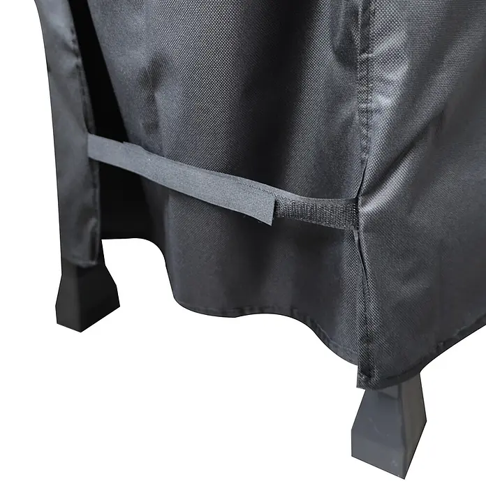 TAINO Grill-Schutzhülle - Passend für: Universal nutzbar - TAINO HERO Holzkohlegrill & TAINO HERO Smoker (93535), Oxford-Polyester, 400D + UV Schutz, 270 g/m², Schwarz - Schwarze gewebte Stoffabdeckung mit Klettverschluss, die um die Basis eines Objekts passt.