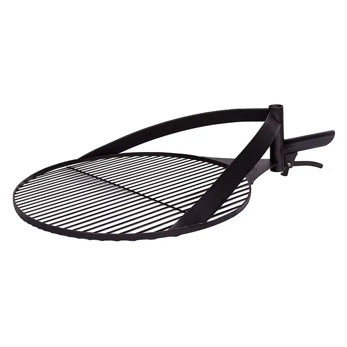 Bene on Fire Holzkohlegrill Washington mit Grillrost - Durchmesser Grillfläche: 60 cm, schwarz - Rundes schwarzes Metall-Grillrost mit verstellbarem Arm und Griff.