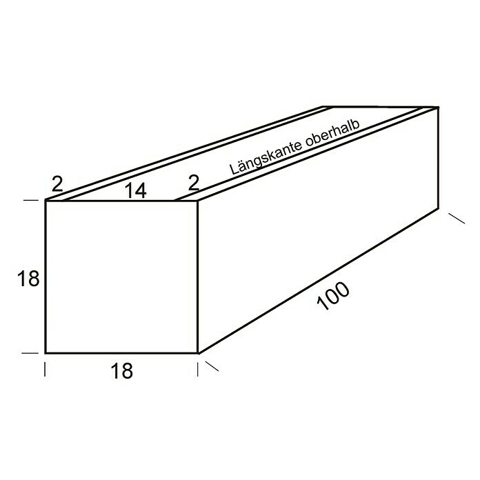 WMT Pflanzkasten RAL 6005L x B x H: 100 x 18 x 18 cm, Dunkelgrün, Geeignet für: Stabgitterzäune & Doppelstabmatten, Stahl Unknown