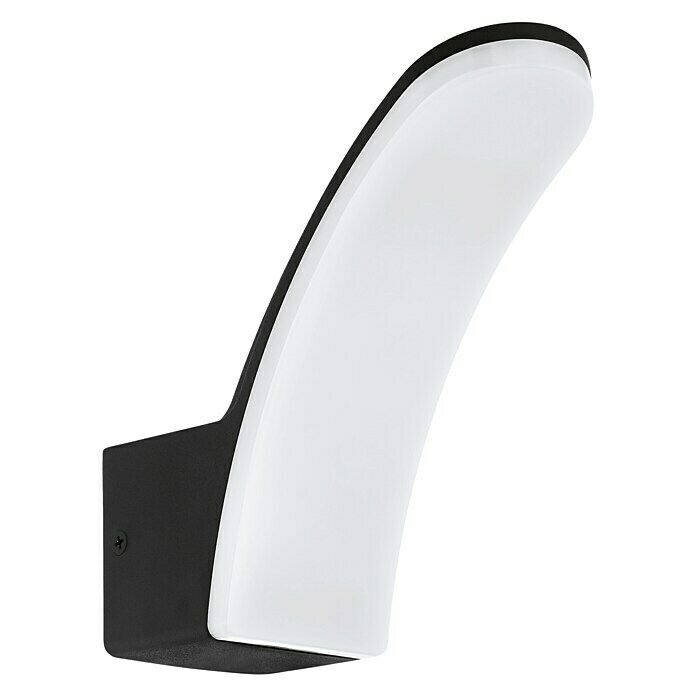 Eglo Aplique exterior LED Fiumicino (1 luz, 11 W, Color de luz: Blanco cálido, IP44, Negro)