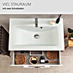 Camargue Stella K Waschtischunterschrank (47 x 80 x 55 cm, 2 Schubkästen, Darkoak, Matt)