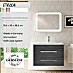 Camargue Stella K Waschtischunterschrank (47 x 80 x 55 cm, 2 Schubkästen, Darkoak, Matt)