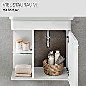 Camargue Faro Mini Waschtischunterschrank (29 x 55 x 55 cm, Bewegungsmelder mit LED-Beleuchtung, Weiß)