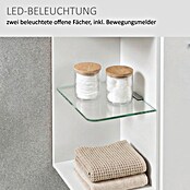 Camargue Faro Mini Waschtischunterschrank (29 x 55 x 55 cm, Bewegungsmelder mit LED-Beleuchtung, Weiß)