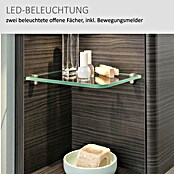 Camargue Faro Mini Waschtischunterschrank (29 x 55 x 55 cm, Bewegungsmelder mit LED-Beleuchtung, Darkoak)